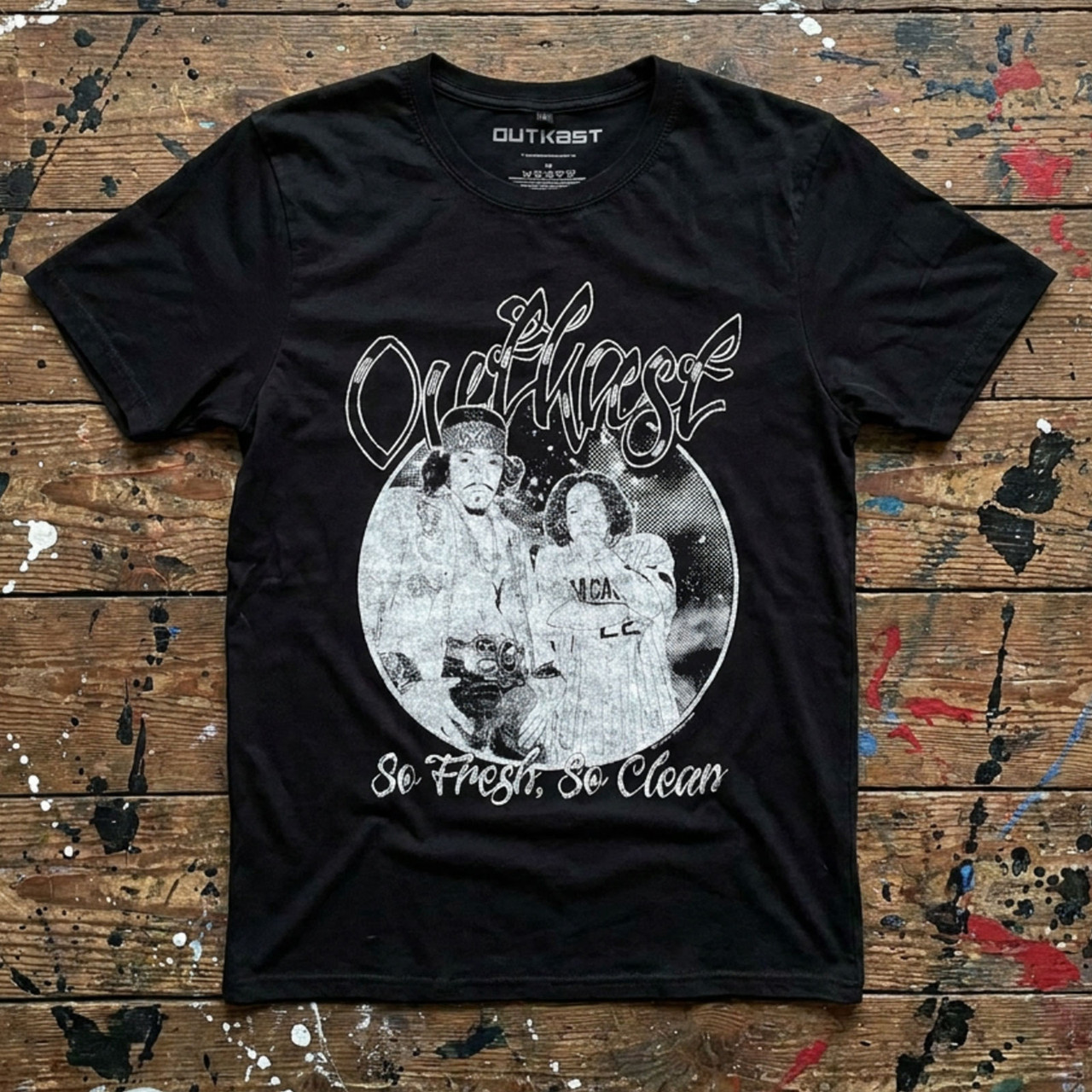 Outkast Unisex Premium Carbon -T-paita: So Fresh, So Clean (Musta) - 2