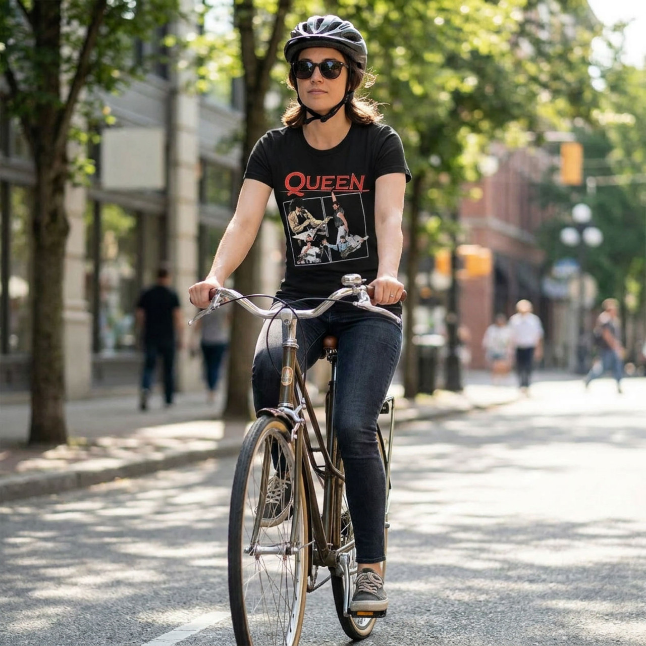 Queen Unisex Premium Carbon T-Shirt: Poster (Svart) - 2