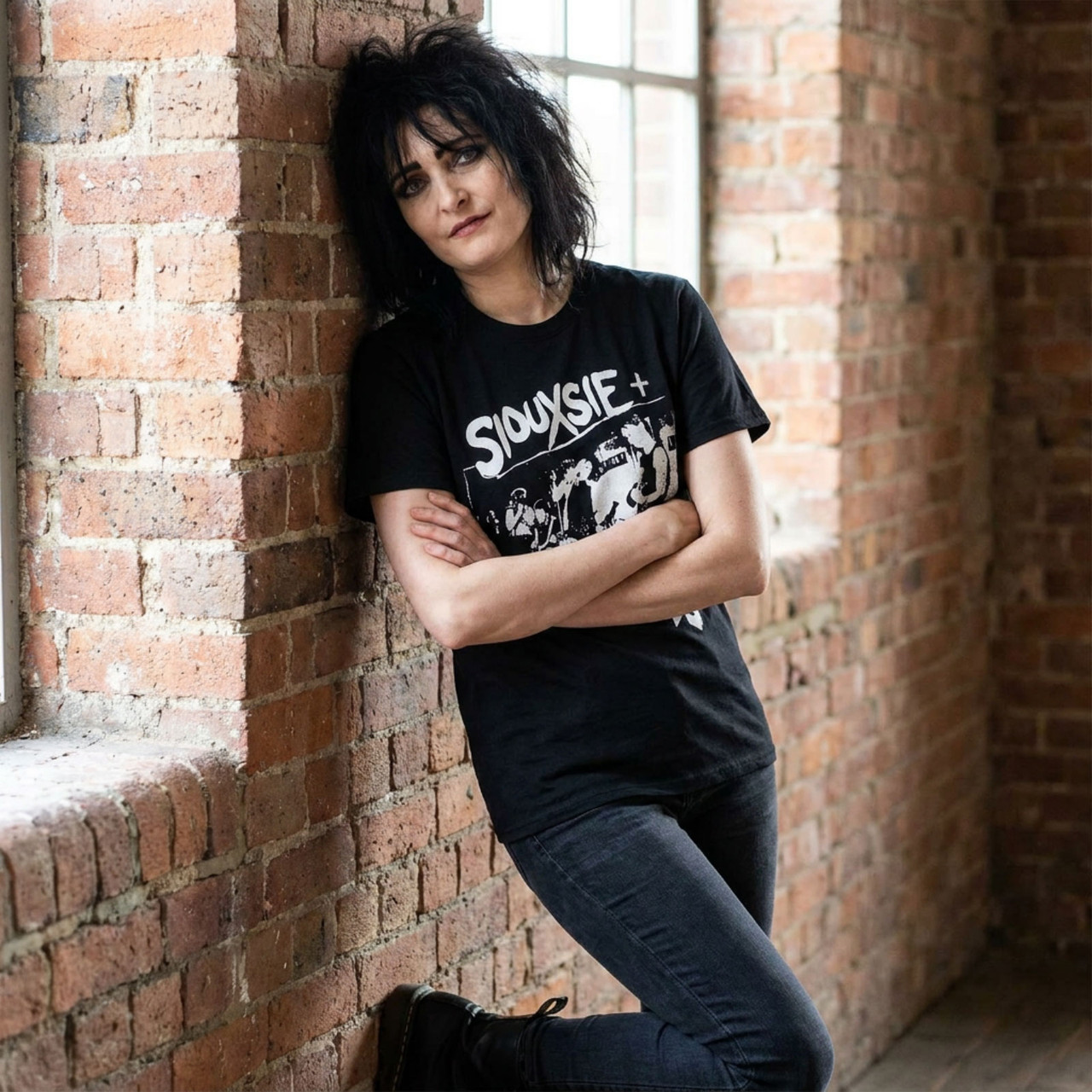 Siouxsie & The Banshees Unisex Premium Carbon T-Shirt: Live! (Svart)