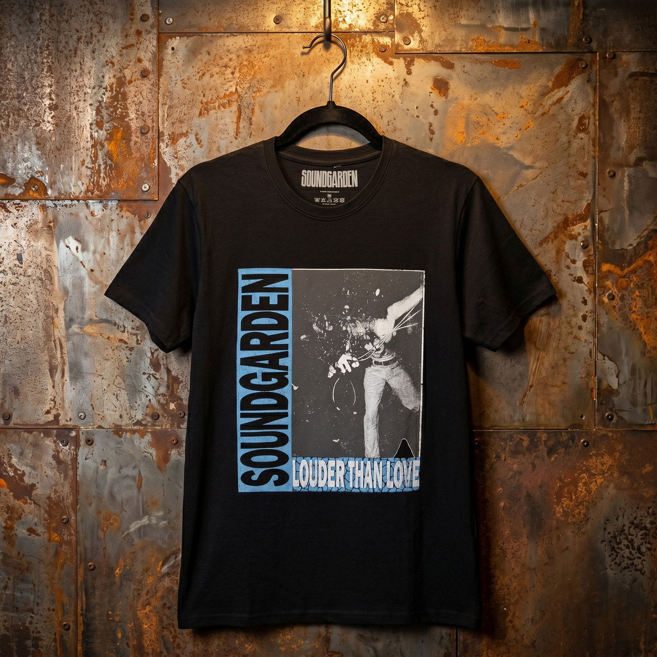 Soundgarden Unisex Premium Carbon T-skjorte: Louder Than Love (Svart) - 2