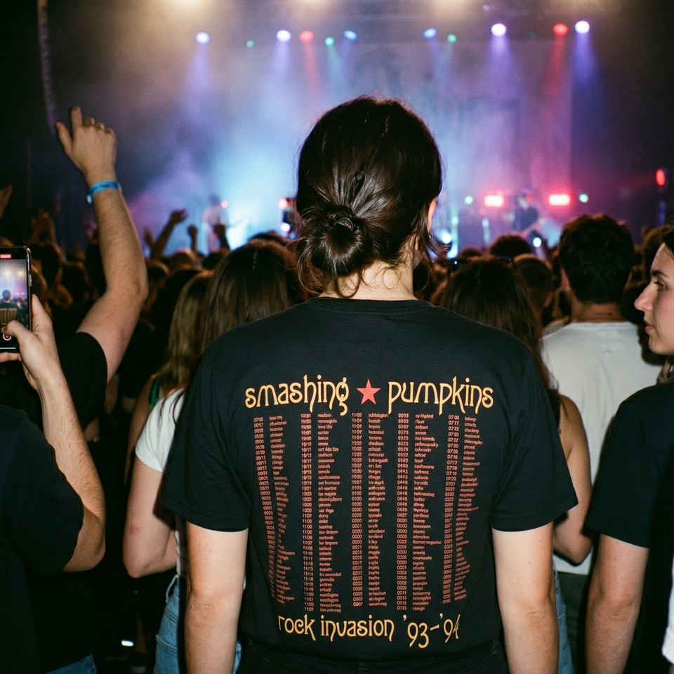 The Smashing Pumpkins Unisex Premium Carbon T-Shirt: Rock Invasion (Svart) (Ryggtryck) - 2