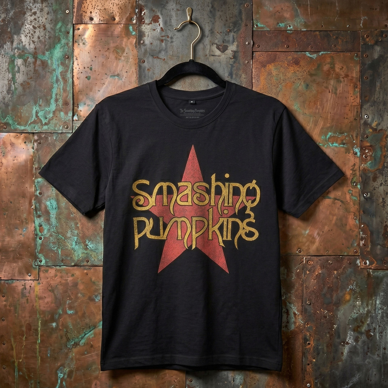 The Smashing Pumpkins Unisex Premium Carbon T-Shirt: Rock Invasion (Svart) (Ryggtryck)