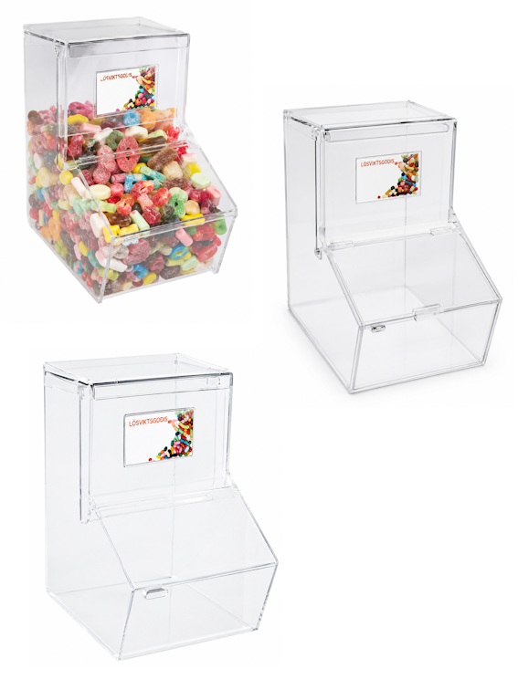 Lösgodis boxar- Lagerrensning!