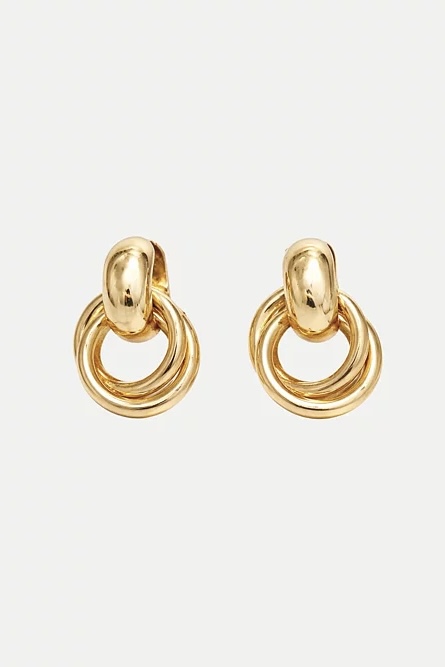 Bow 19 - Claude Clip On Earrings Gold & Silver - 4