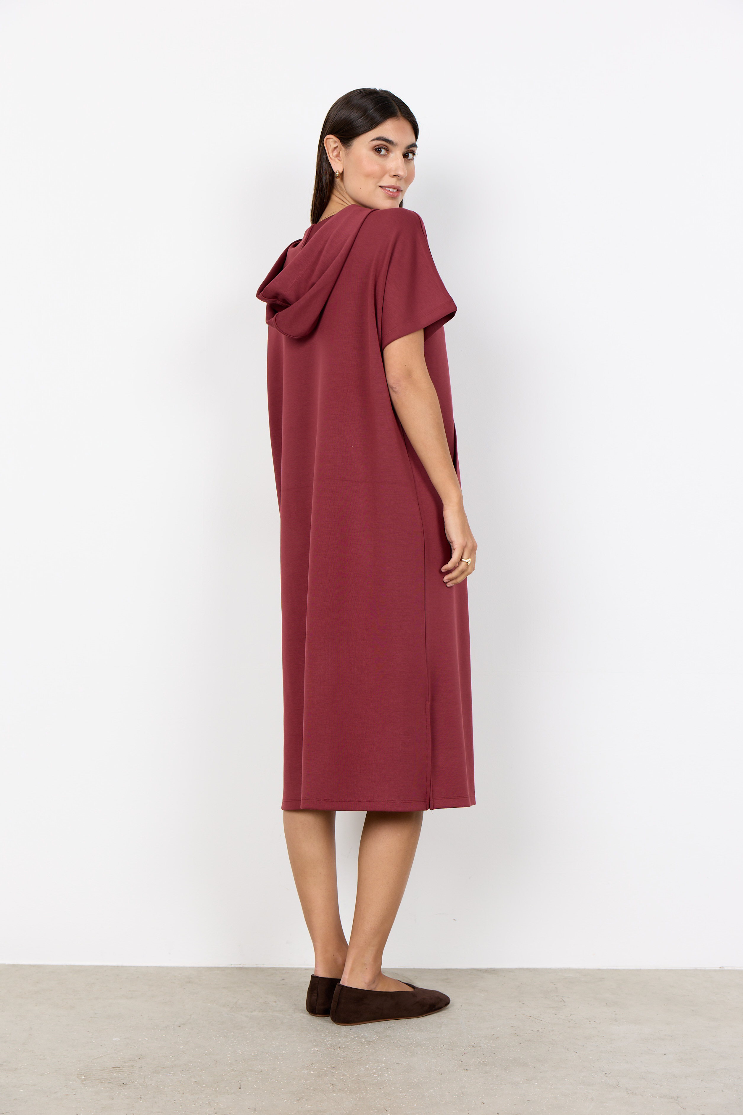 SC-BANU 319 Dress Roströd sweatshirtklänning - 3