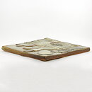 Noomi Backhausen (1970s) Quadratic Wall Plaque with Couple on a Bench Motif 33 cm #3586