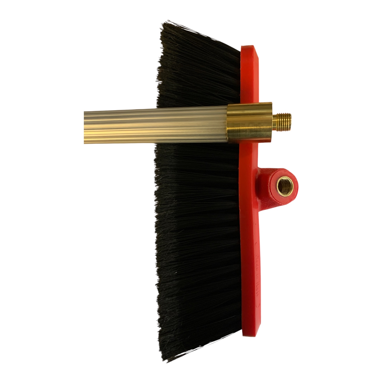 Water-carrying aluminum handle with a Gardena connector and a 1/4" thread. Choose with or without our brushes. - 8