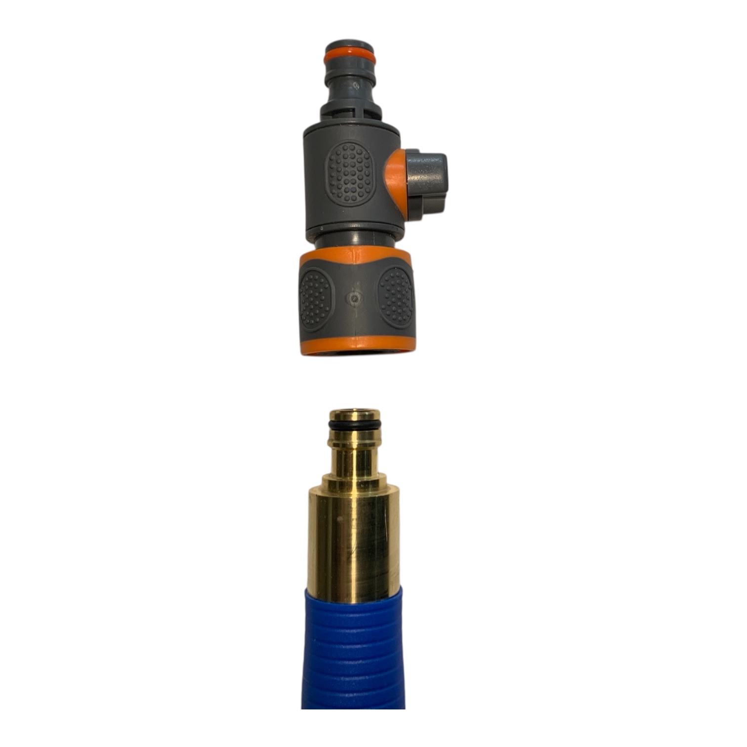 Water-carrying aluminum handle with a Gardena connector and a 1/4" thread. Choose with or without our brushes. - 9