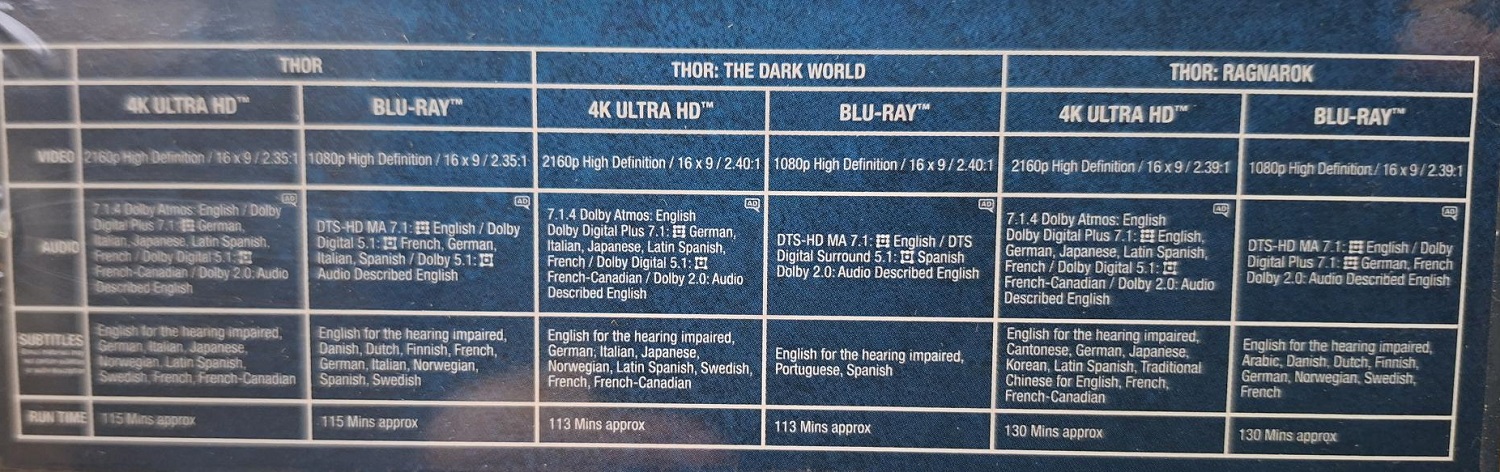 Thor 1-3 (ej svensk text på Thor: Ragnarok) (4K Ultra HD + Blu-ray) - 3