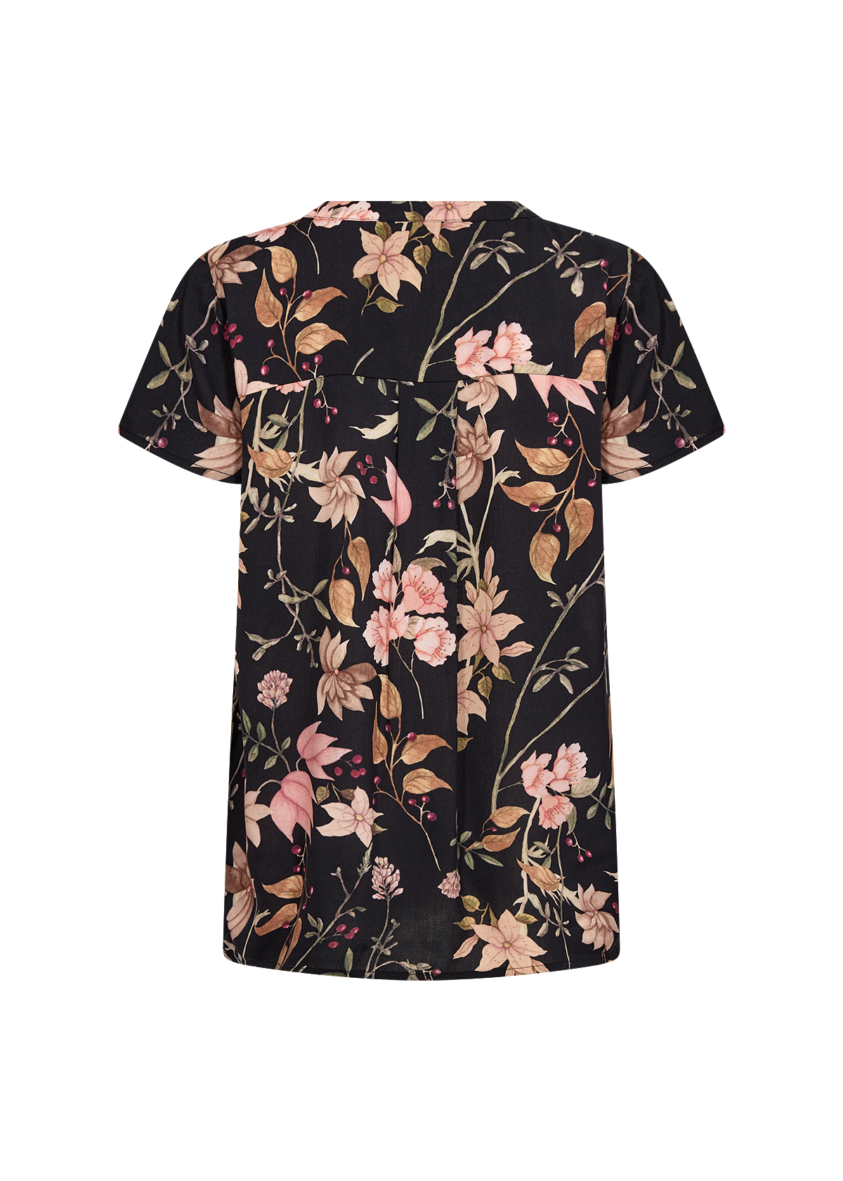 SC-GRACE 1 Blouse Kortärmad mönstrad Blus i svart - 5