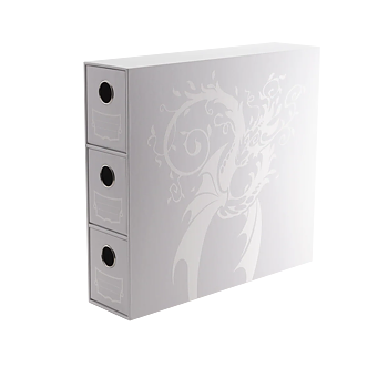Dragon Shield: Fortress - 3-Card Drawers Vertical - White