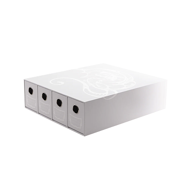 Dragon Shield: Fortress - 4-Card Drawers Horizontal - White