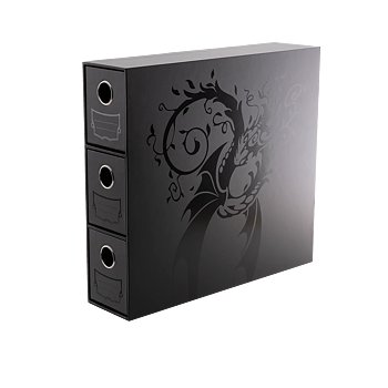 Dragon Shield: Fortress - 3-Card Drawers Vertical - Black