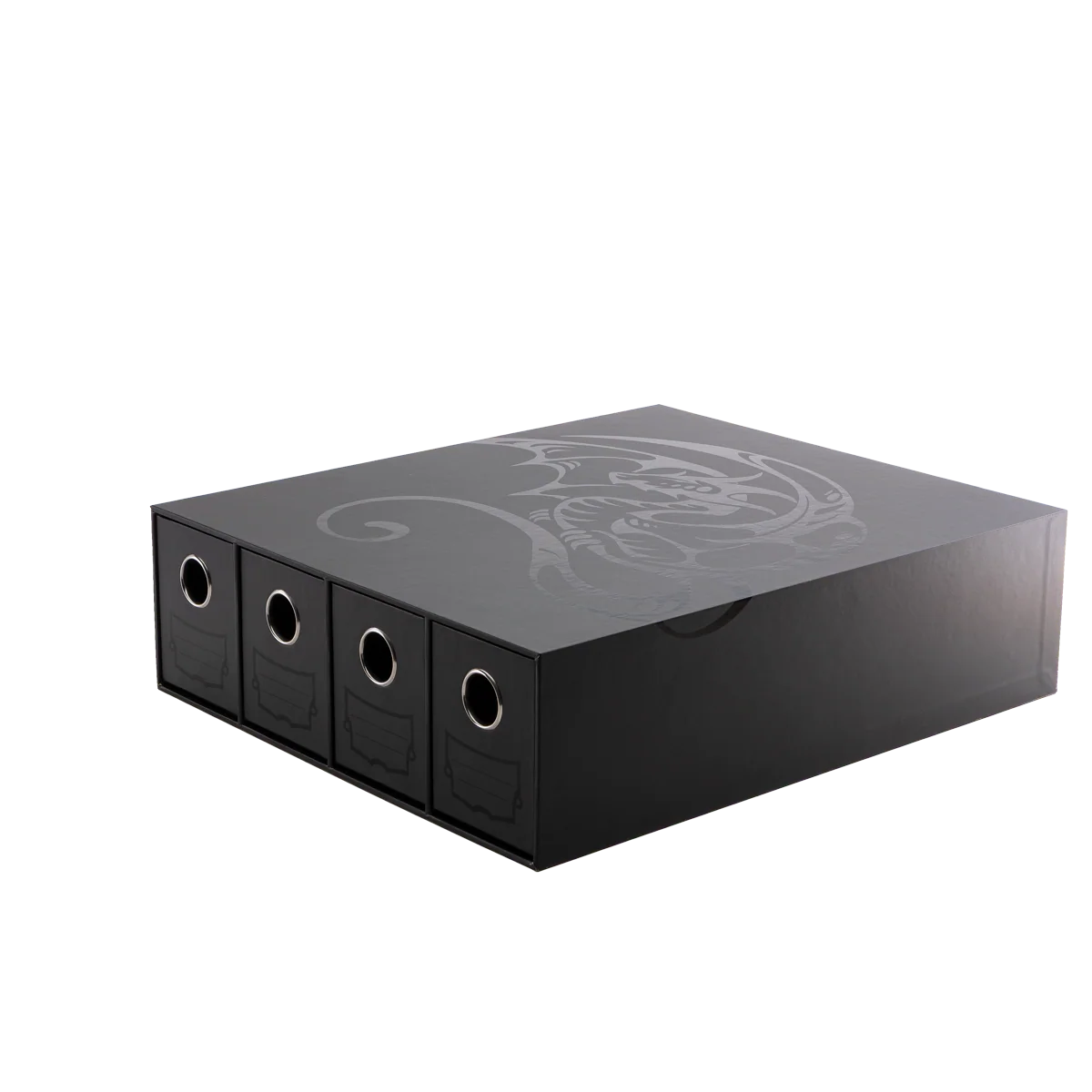 Dragon Shield: Fortress - 4-Card Drawers Horizontal - Black