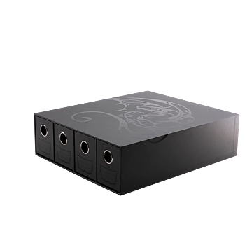 Dragon Shield: Fortress - 4-Card Drawers Horizontal - Black