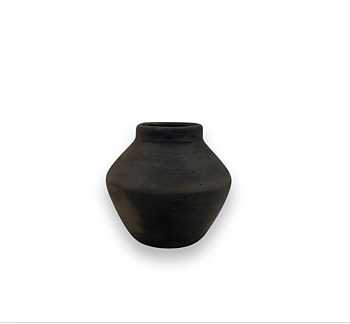 Liten vas svart terracotta