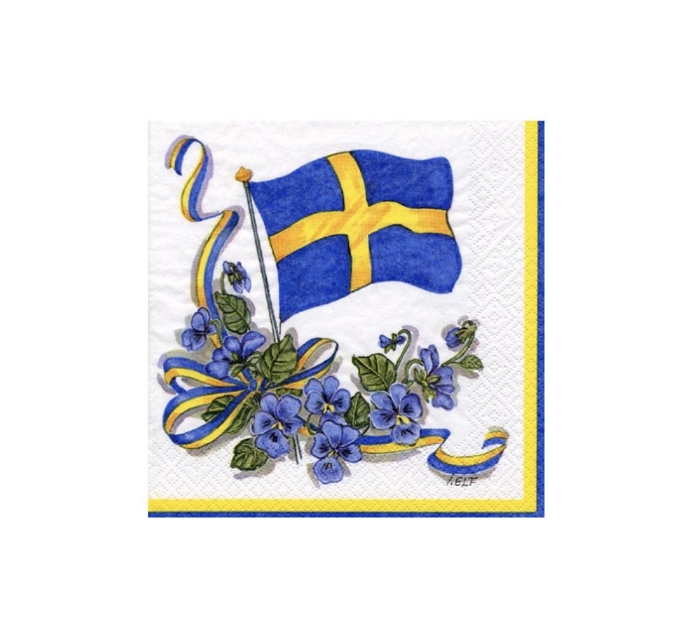 Servett / Svenska flaggan / Lunch 