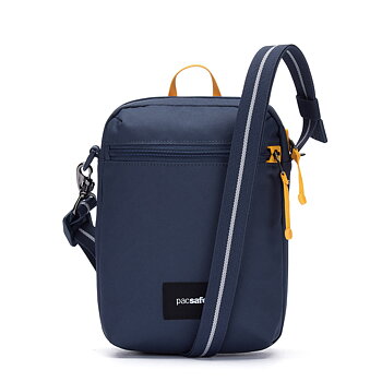 Stöldsäker axelremsväska - PACSAFE GO Anti-theft Festival Crossbody Coastal Blue
