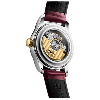 L2.449.5.87.2 Longines  Master Collection 30 pärlemor och guld med alligatorband baksida