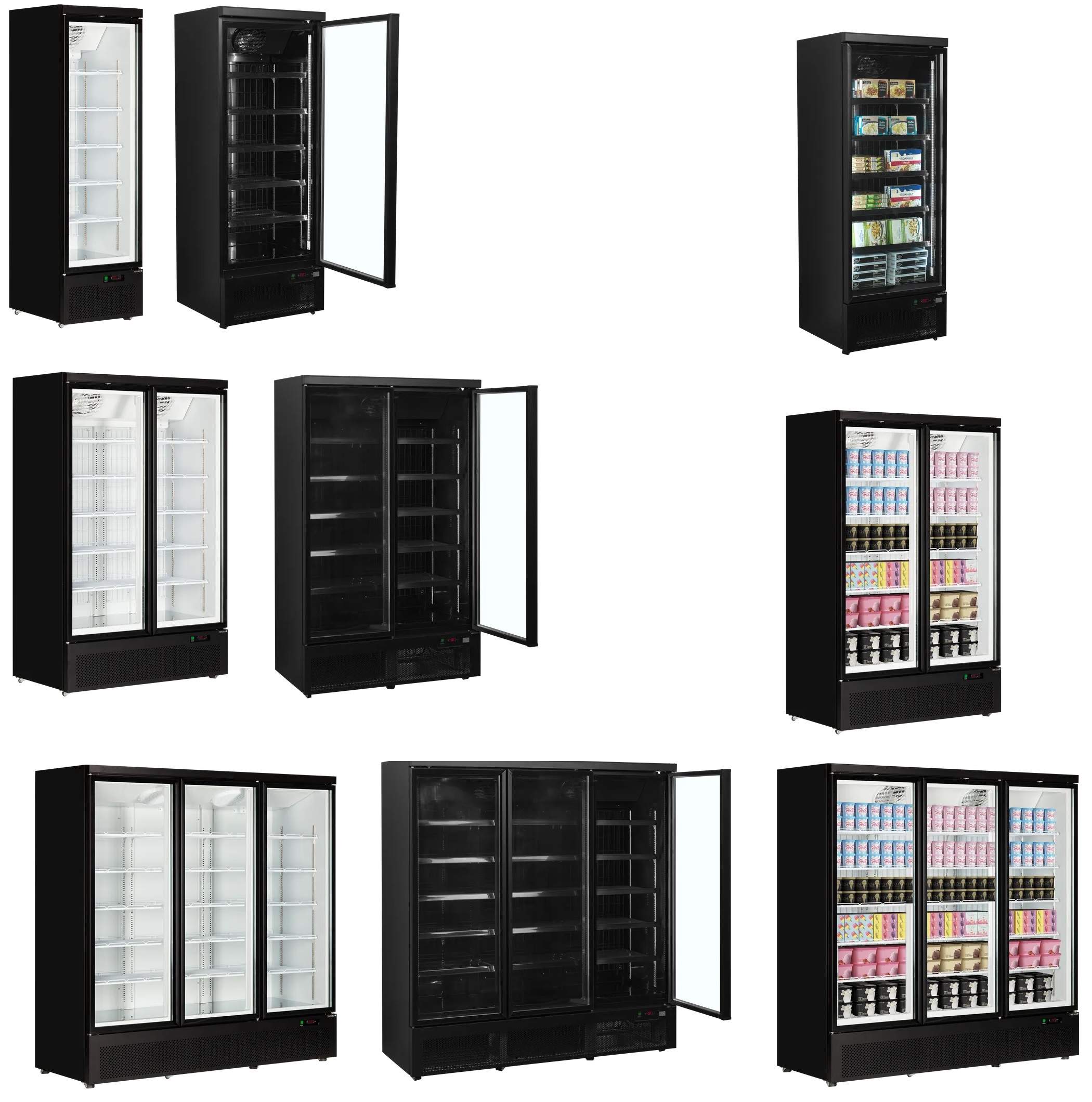 Displayfrys ATOM MAXI med justerbara hyllor