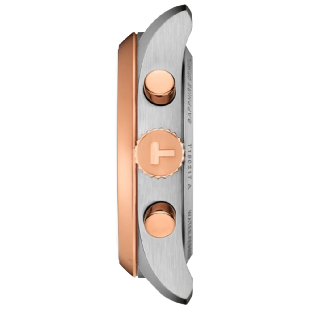 T150.217.22.111.00 Tissot PR 100 Chronograph 36 pärlemor och roséguld sida