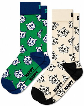 2-pakkaus Happy Socks -kissasukkia