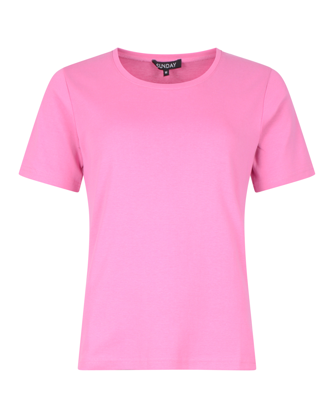 Bastopp Sunday rundringad kort ärm rosa