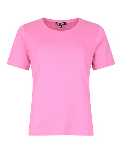 Bastopp Sunday rundringad kort ärm rosa
