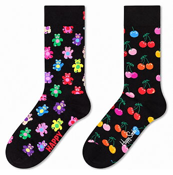 2-Pack Happy Socks Cherry and Teddy Socks
