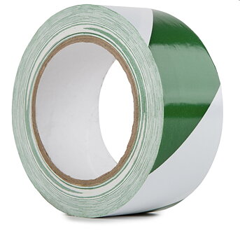 Varningstejp/Pvc  Grön/Vit 50mm x 33m