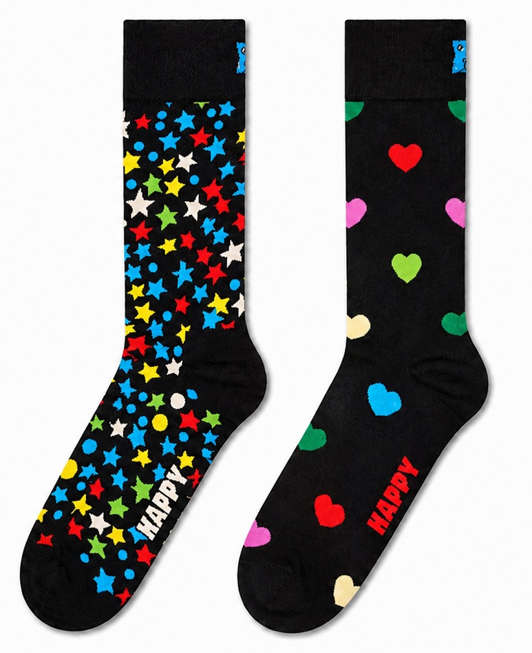 2-Pack Happy Socks Heart and Stars Socks