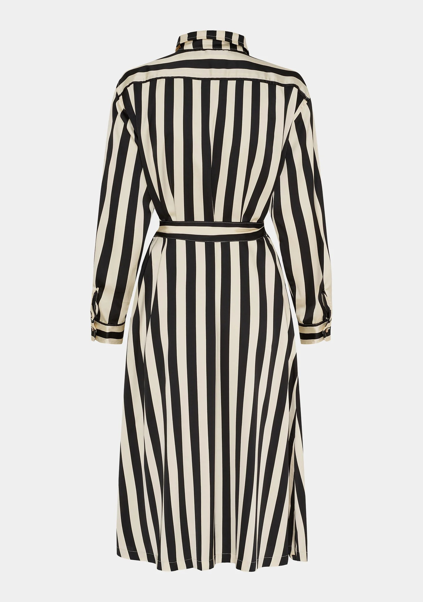 Melba Shirt Dress - Black/Cream - Isay - 4