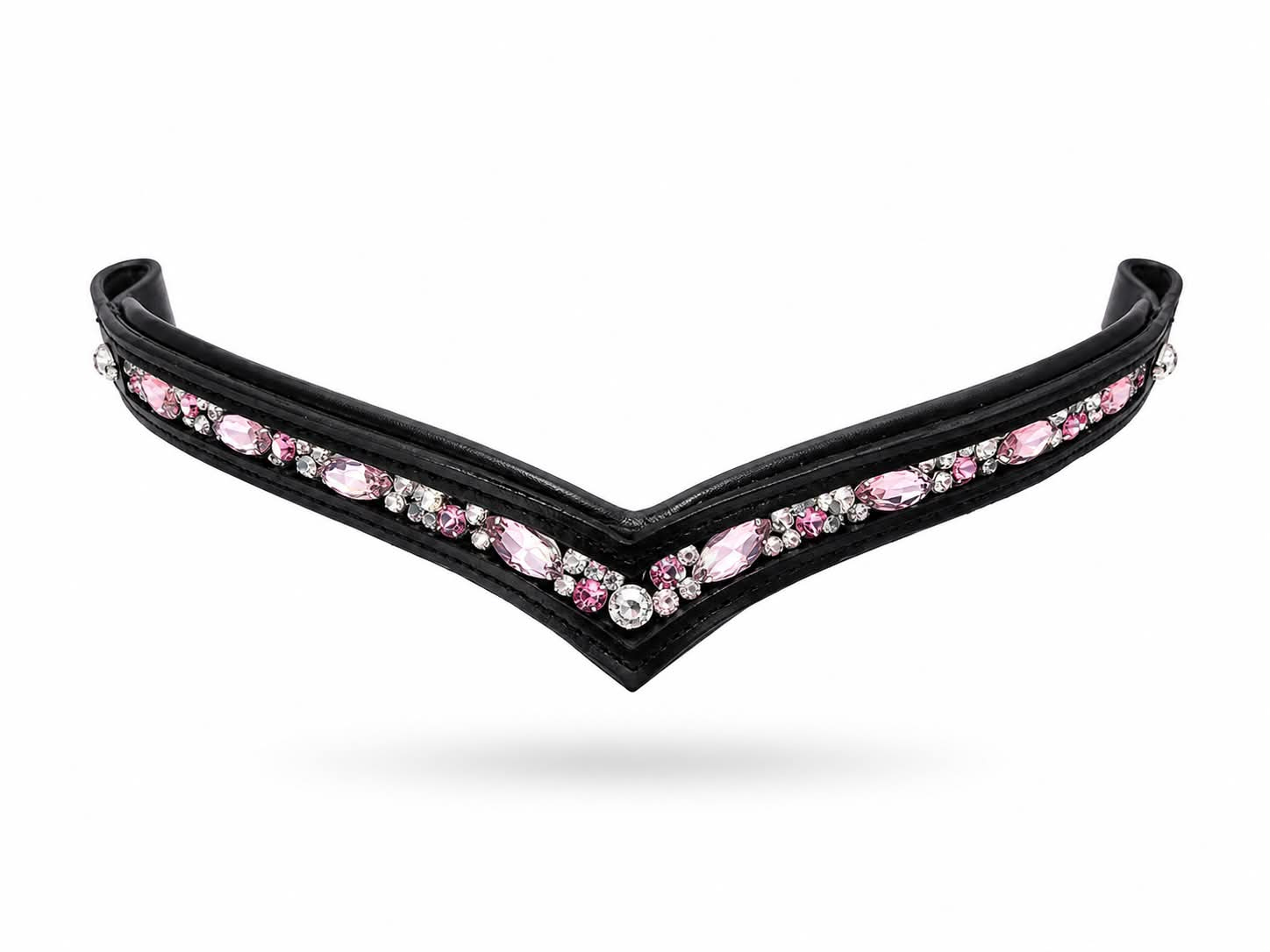 PANNBAND - svart/rosa/crystal