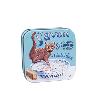 Marseille Soap in a Tin, Cat in a Bowl, 100 g