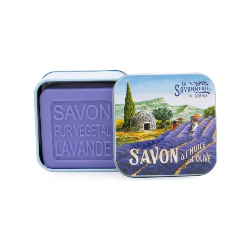 Marseille Soap in a Tin, Lavender Fields, 100 g