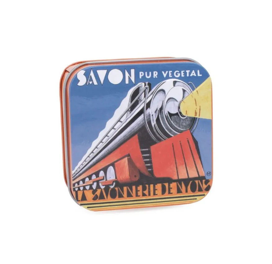 Marseille Soap in a Tin, Train Design, 100 g - 2