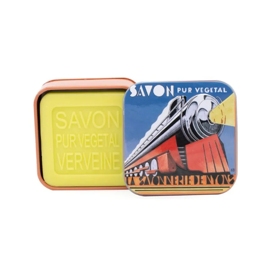 Marseille Soap in a Tin, Train Design, 100 g