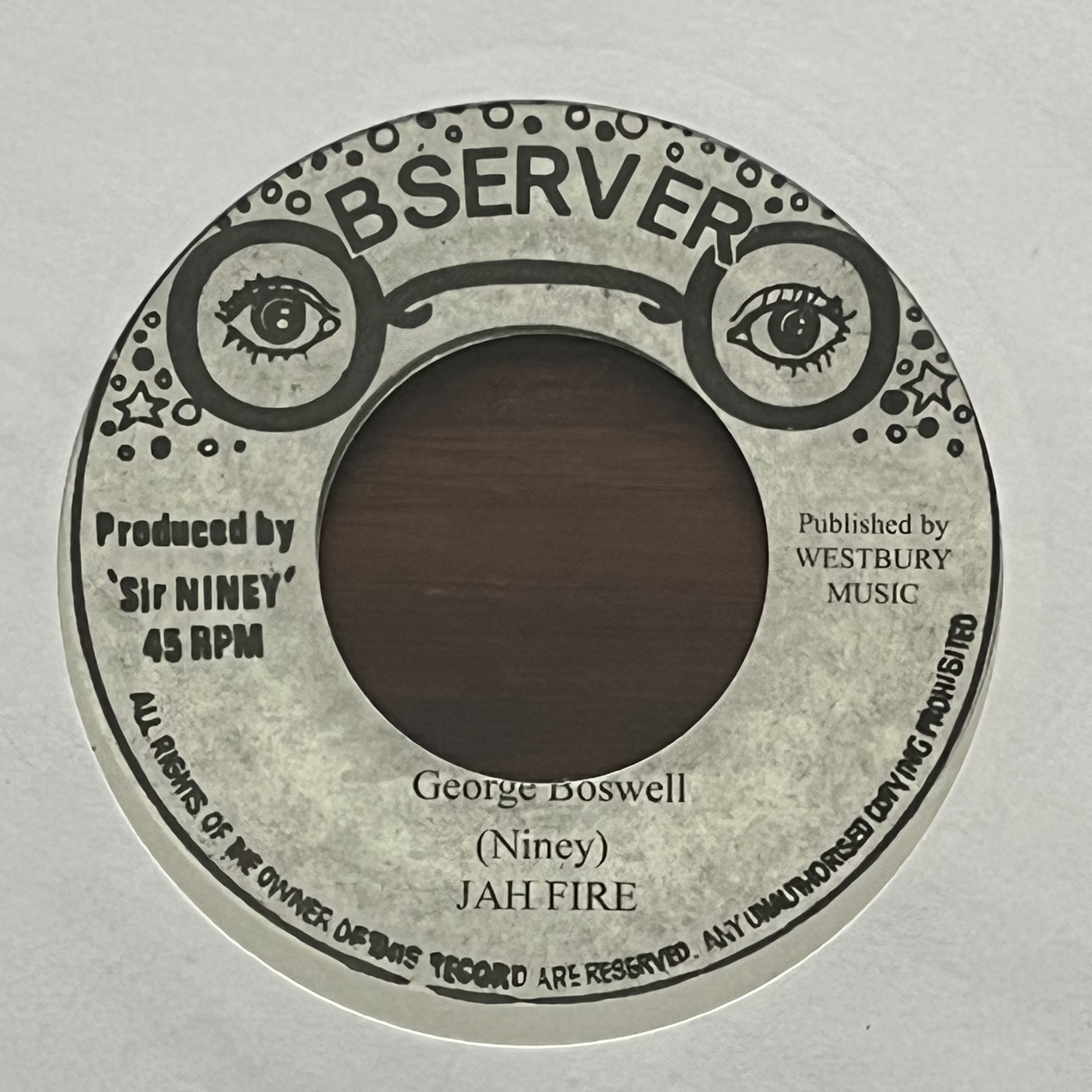 George Boswell/Observers – Jah Fire/Hotter Fire