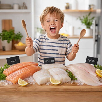 Barnens Favoriter familjepaket med fryst fisk från Fiskegott