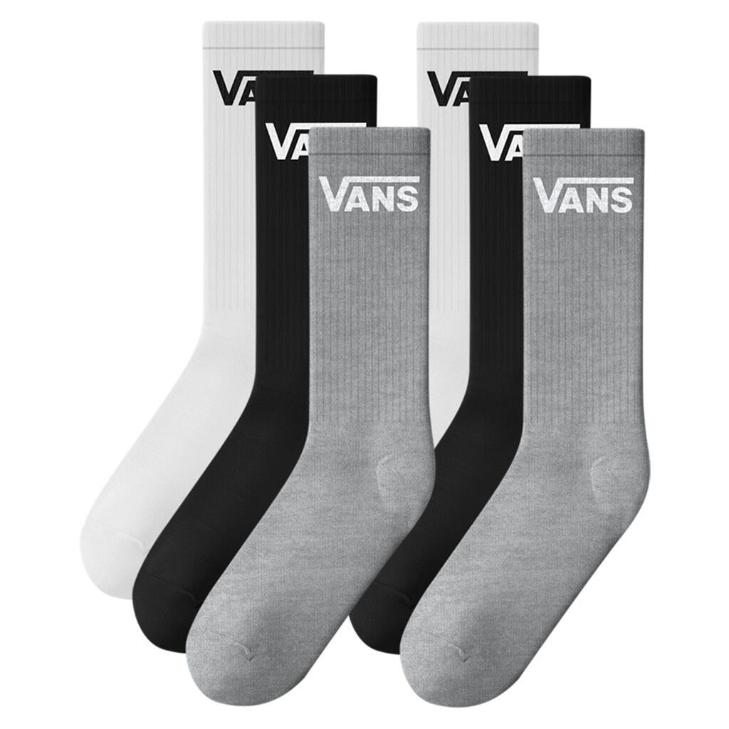 Vans Classic Crew Socks 6-Pack White/Black/Grey