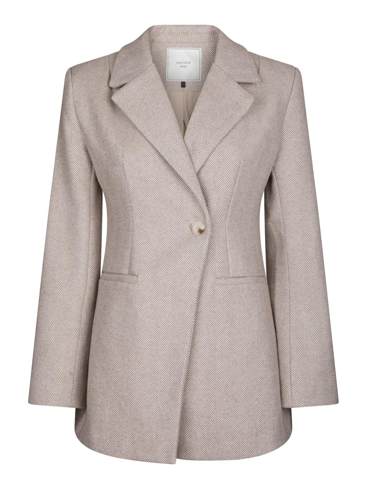 Neo Noir Bowie Herringbone Blazer, Sand