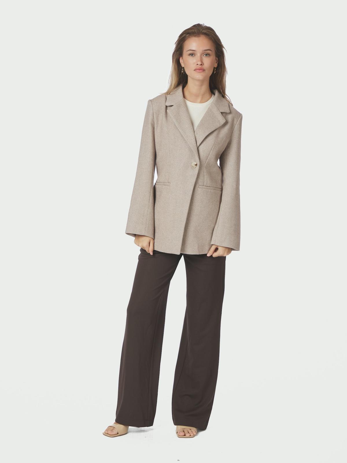 Neo Noir Bowie Herringbone Blazer, Sand - 5