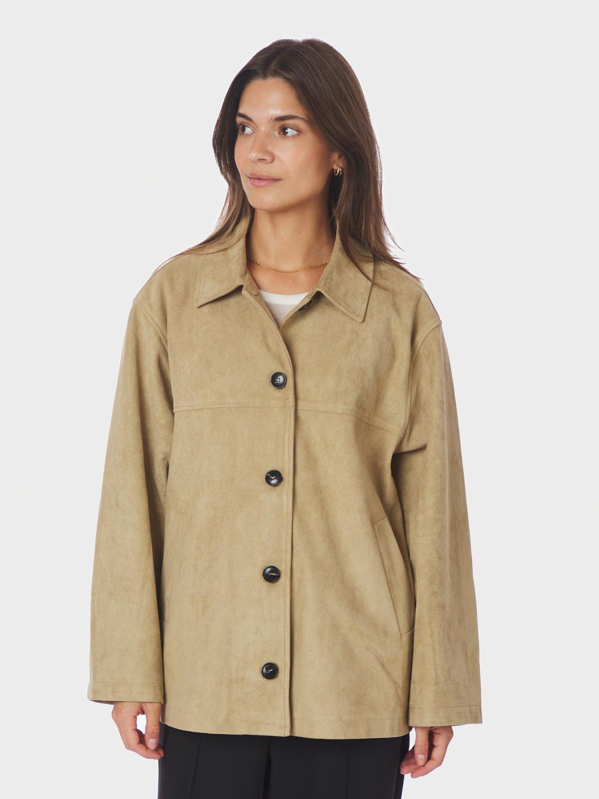 Neo Noir Ravina Faux Suede  Jacket,  Sand - 3