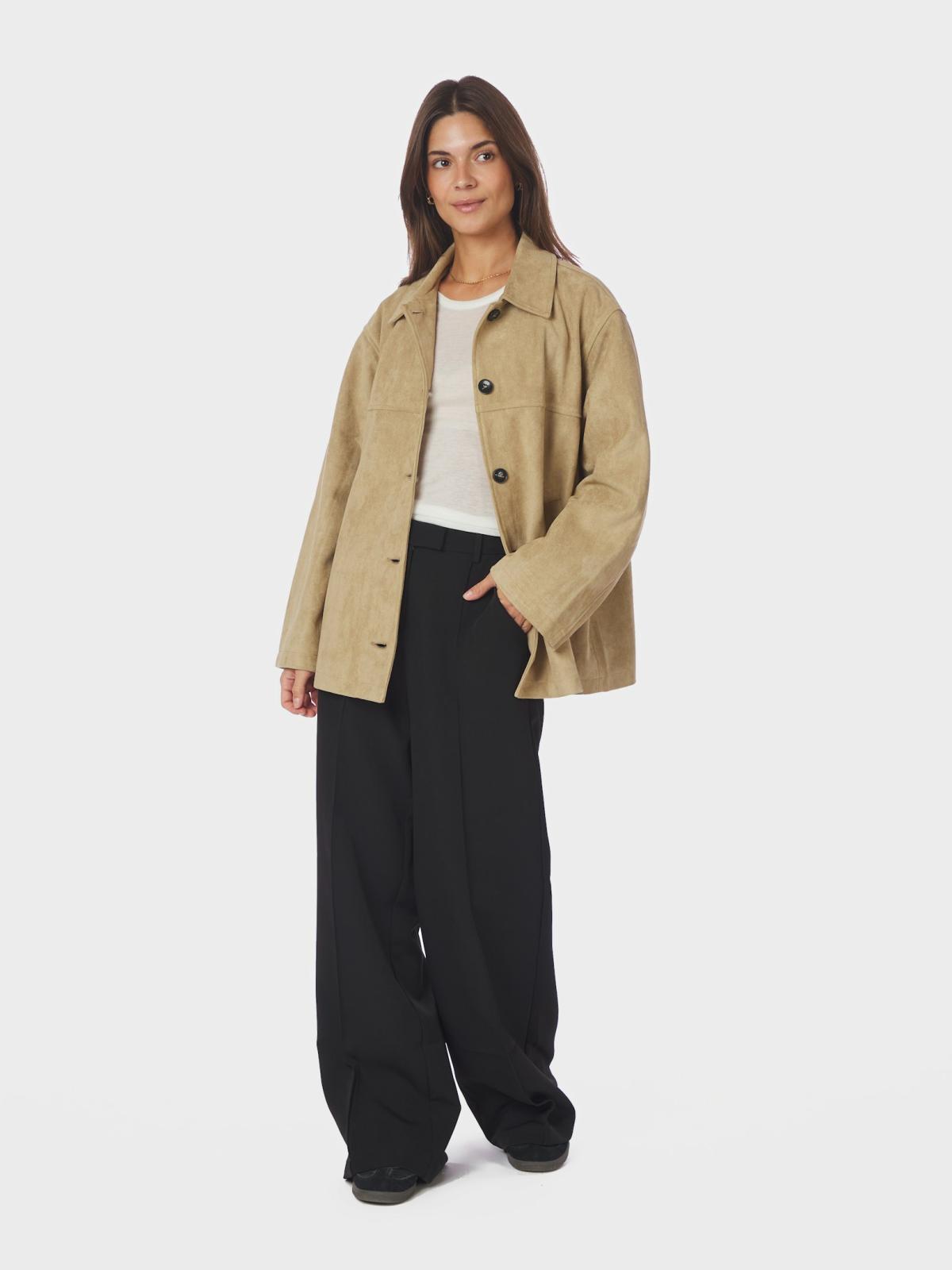 Neo Noir Ravina Faux Suede  Jacket,  Sand - 5