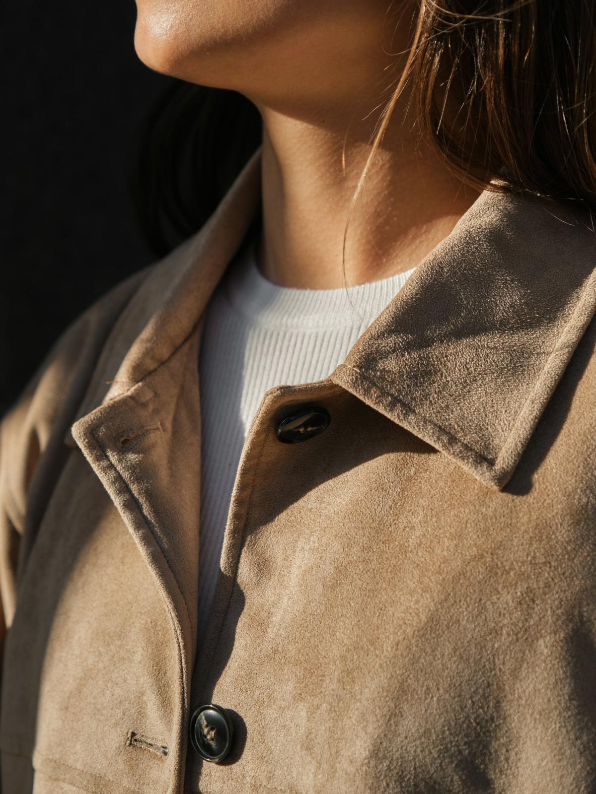 Neo Noir Ravina Faux Suede  Jacket,  Sand - 9