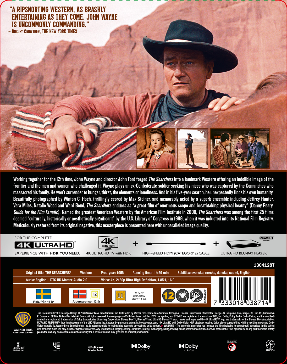 The Searchers (Limited Edition Steelbook) (4K Ultra HD) - 2