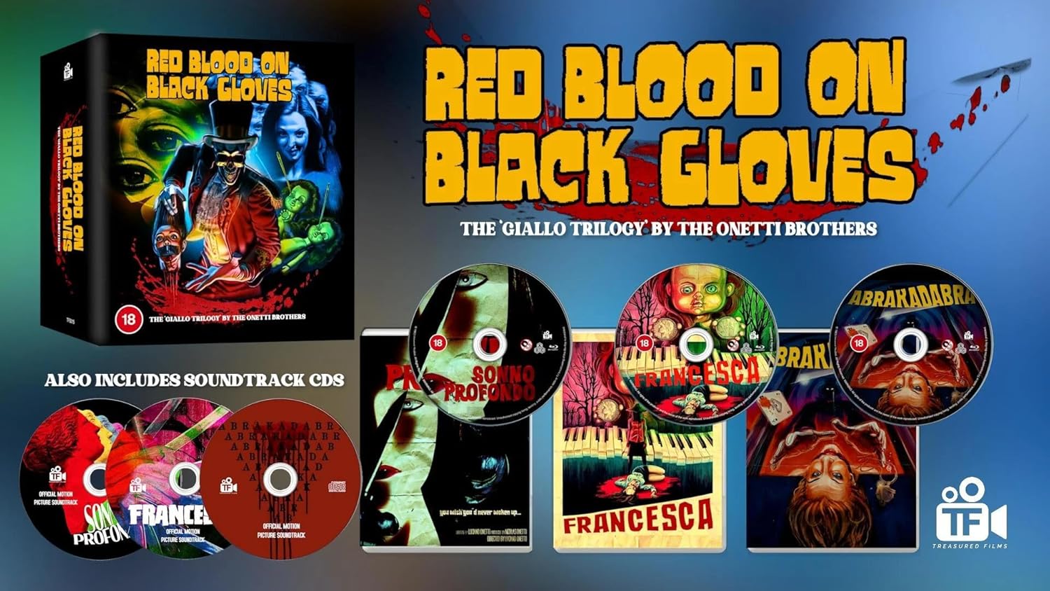 Red Blood On Black Gloves: The Giallo Trilogy By the Onetti Brothers (Limited Edition) (ej svensk text) (Blu-Ray + CD) - 2