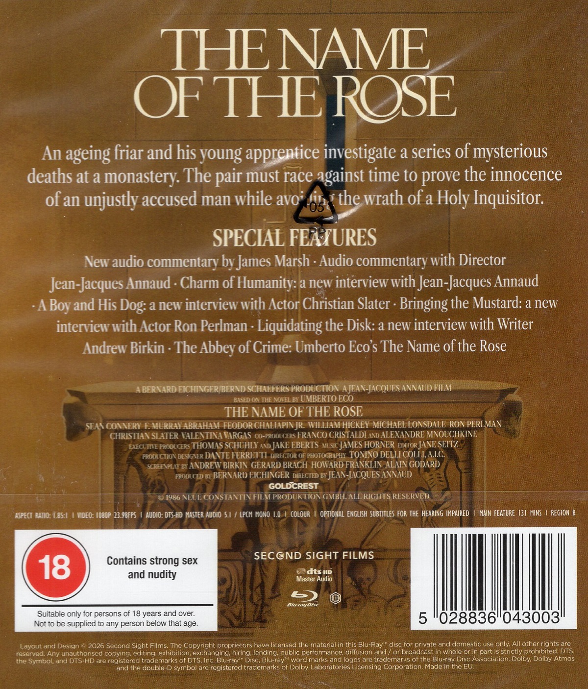 The Name of the Rose (ej svensk text) (Blu-ray) - 2