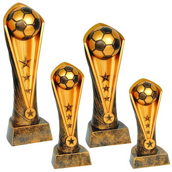Fotbollstatyetter 4 olika storlekar
