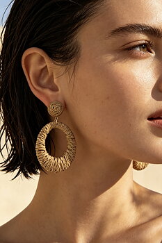 Earrings camel